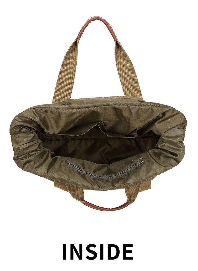 HQ Canvas&PU material Fashion Tote-25011/CV Black