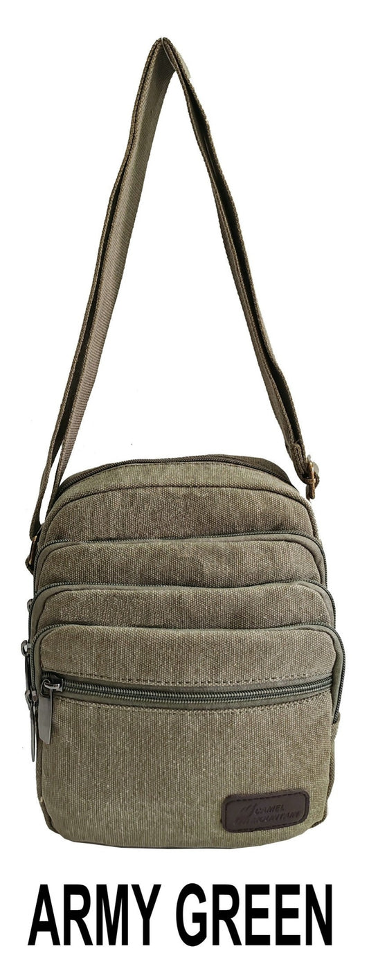 Canvas shoulder bag 229/CV Army Green