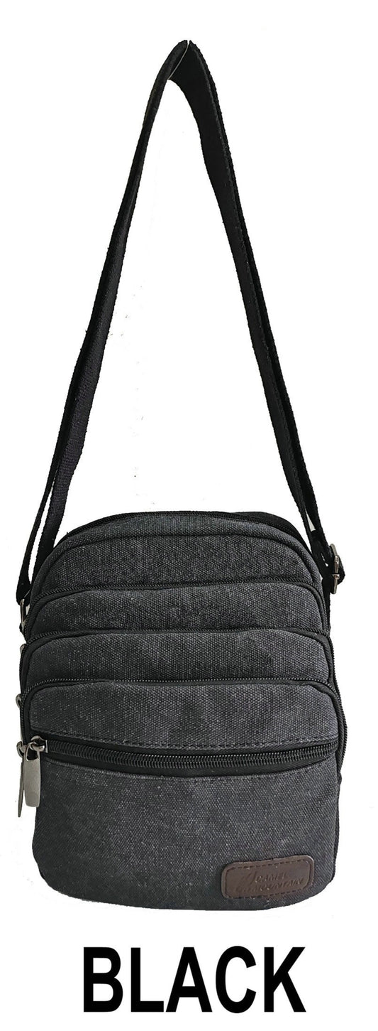 Canvas shoulder bag 229/CV Black