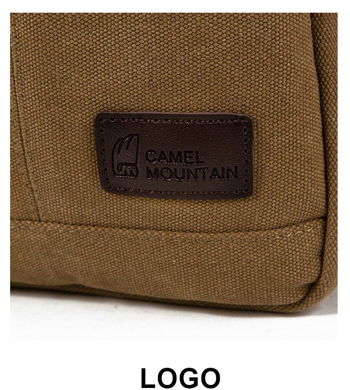 Canvas shoulder bag 25002 Khaki