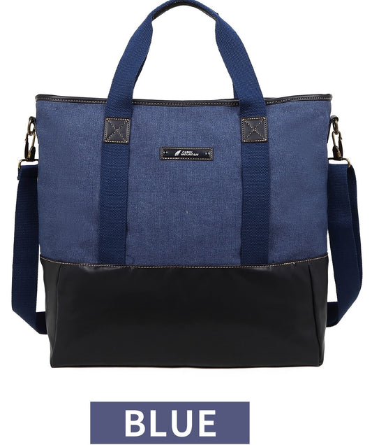 HQ Canvas&amp;PU material Fashion Tote-25011/CV Navy