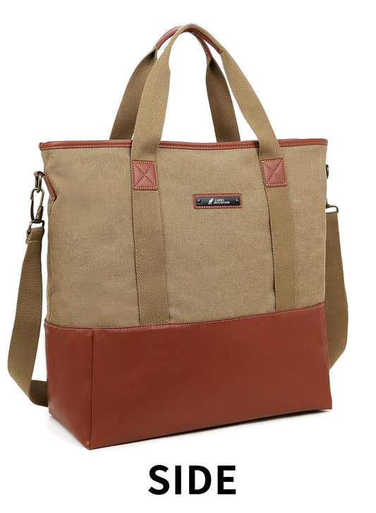 HQ Canvas&amp;PU material Fashion Tote-25011/CV Black
