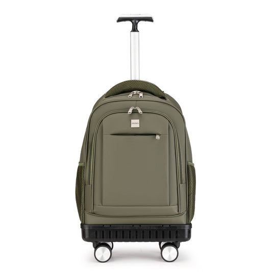 418-1 D.Green 4wheels Trolley Backpack
