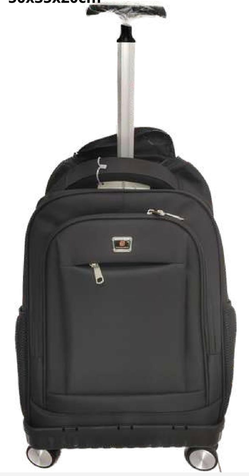 418 Black 4wheels Trolley Backpack