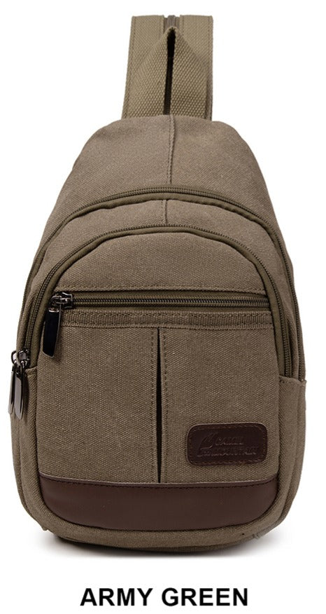 Canvas shoulder bag-6005 Green