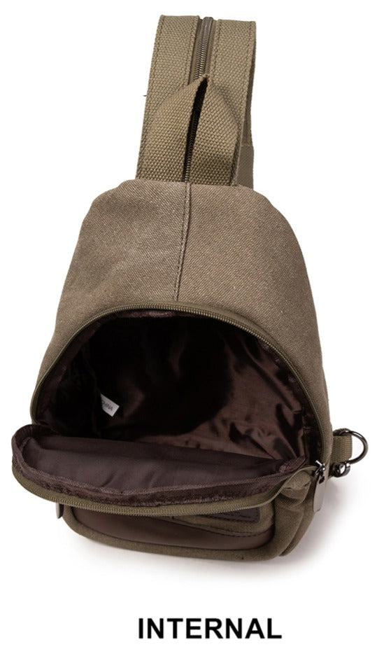 Canvas shoulder bag-6005