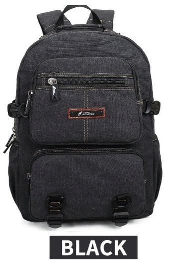 6094/CN Black Canvas Backpack