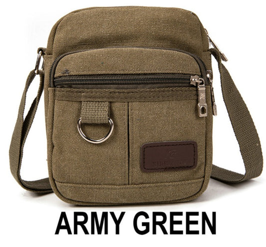 High quality Canvas material Shoulderbags-9985 Army Green