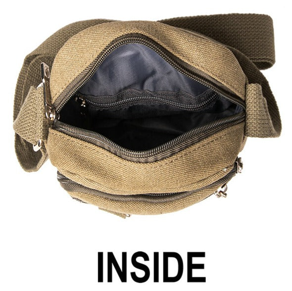 High quality Canvas material Shoulderbags-9985 Khaki