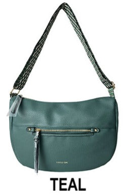 HQ PU material Fashion sling bag-DK954 Teal