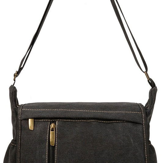 Canvas shoulder bag HD14012 Black