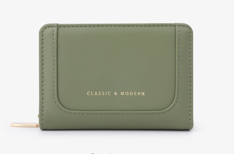 HQ PU material Ladies purse-KB030 Green
