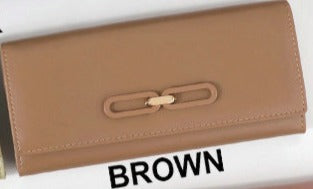 High quality PU material Ladies purse KB043 Brown